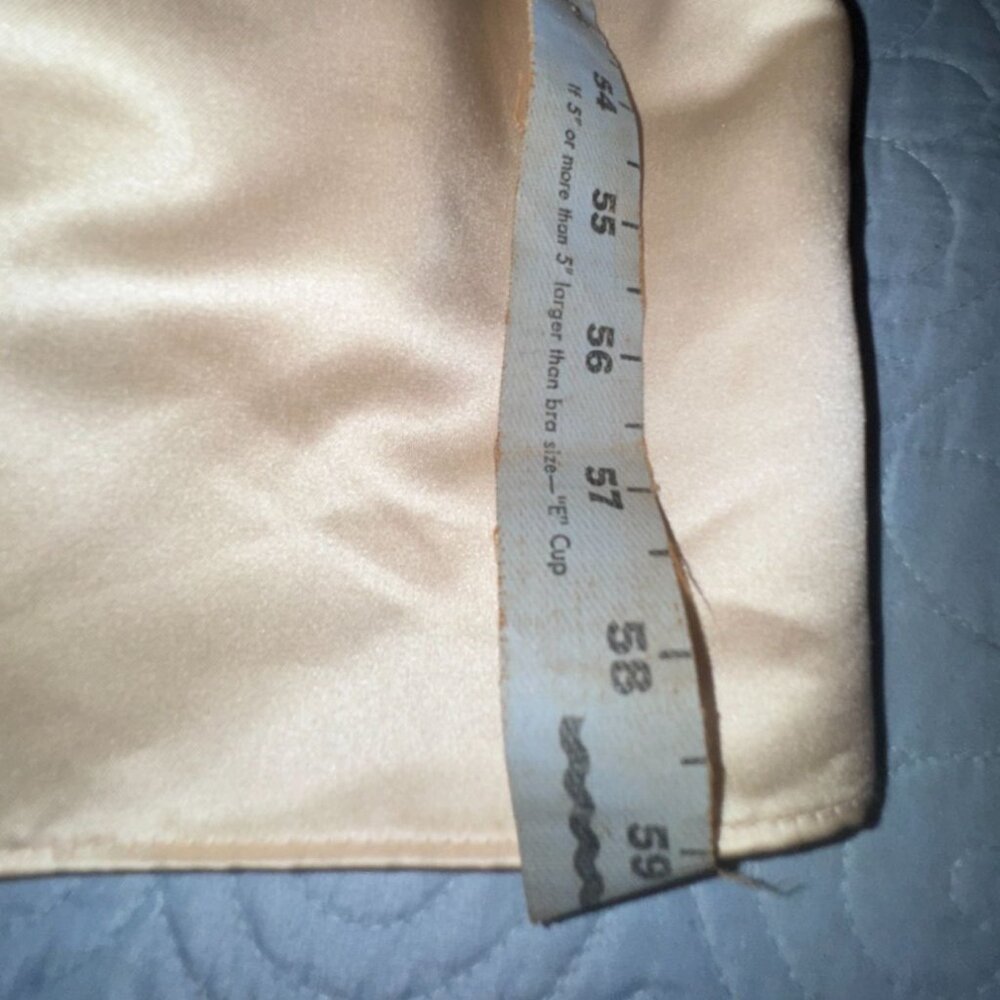 Bill Levkoff Champagne Halter Evening Gown With Satin Sash Size 10 - Picture 10 of 10